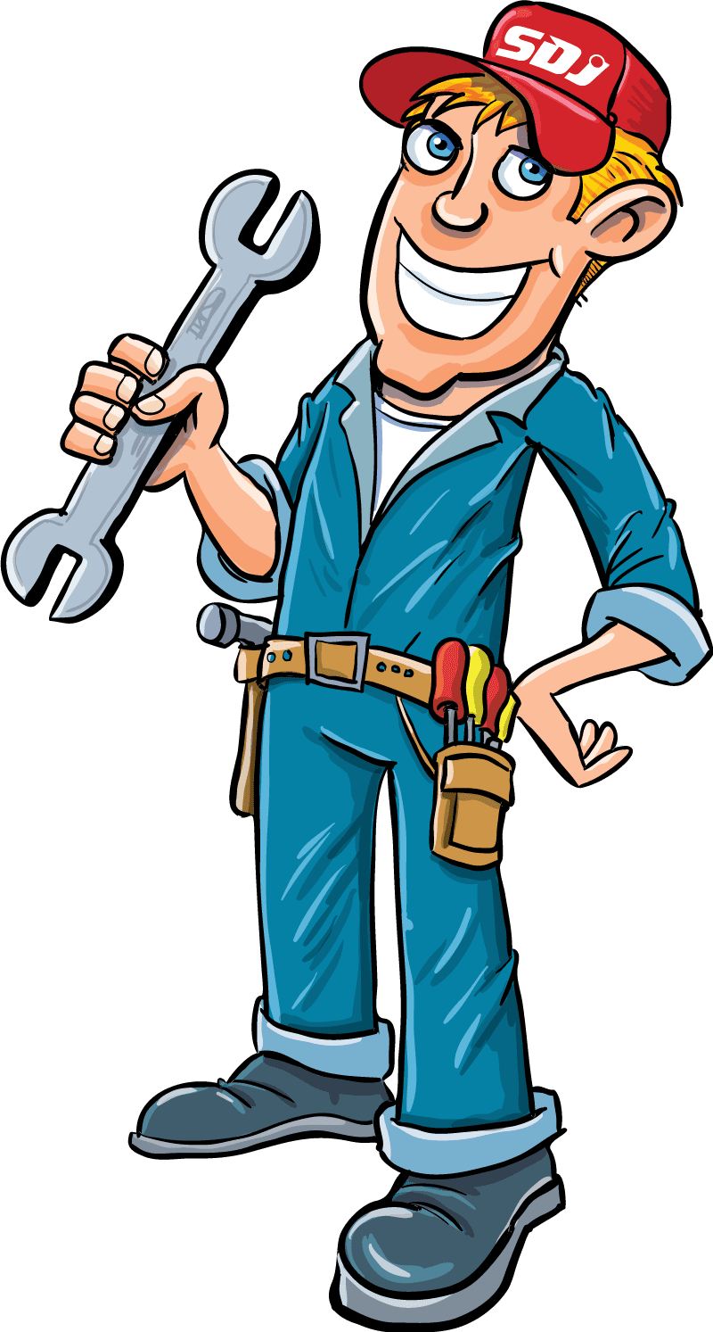 Plumber Clipart Transparent - Handyman Cartoon (800x1493), Png Download