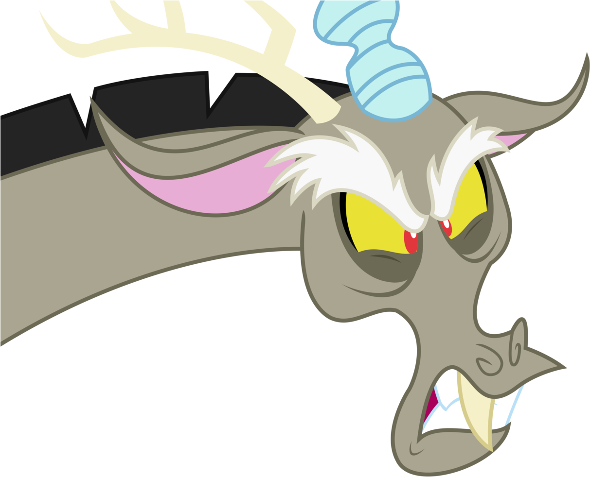 Angry Artist Sketchmcreations - Mlp Discord Angry (1225x1024), Png Download