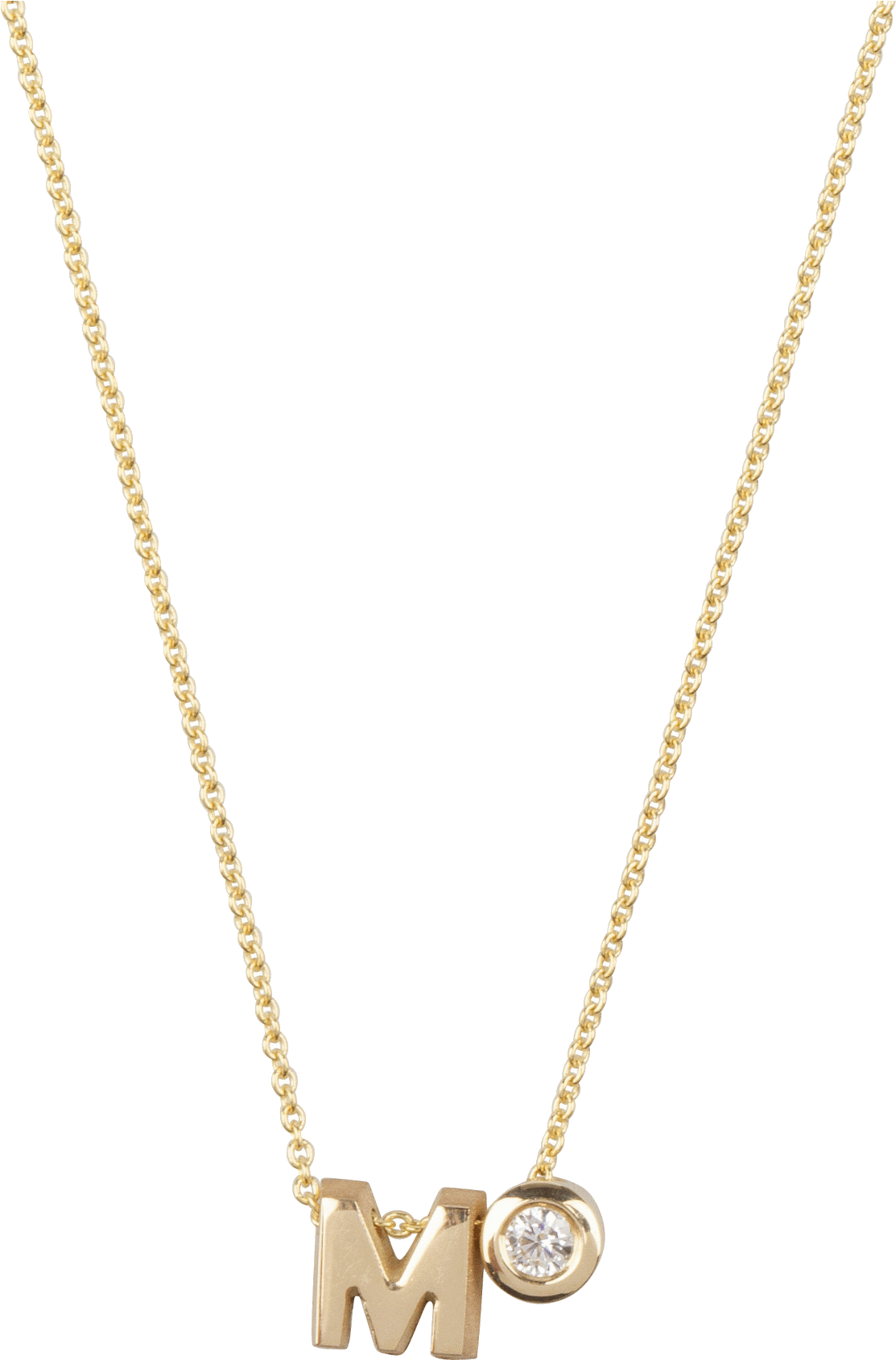 Capital Necklace 1 Diamond - Necklace (1789x1789), Png Download