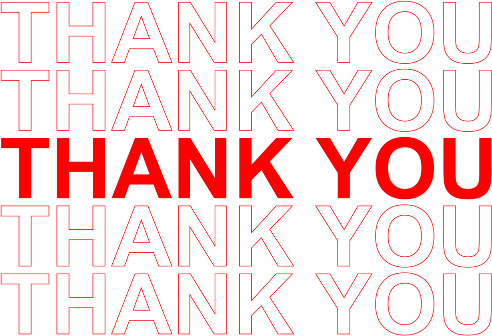 Thank You - Thank You Thank You Thank (1000x754), Png Download