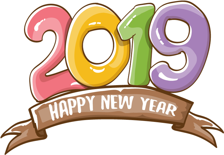 2019 Happy New Year 16 Vector - Illustration (800x593), Png Download