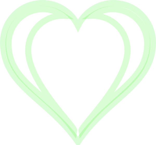 Heart Green Layered Png (600x557), Png Download
