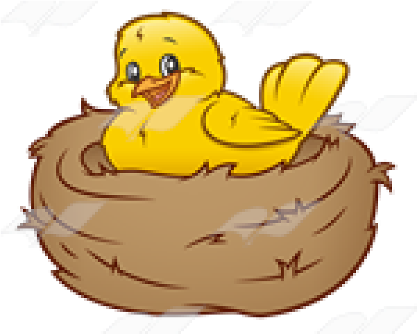 Mother Bird Free On Dumielauxepices Net Yellow Ⓒ - Yellow Bird In Nest Clipart (640x480), Png Download