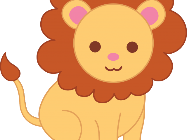 Cute Clipart Lion - Cute Lion Animation Png (640x480), Png Download