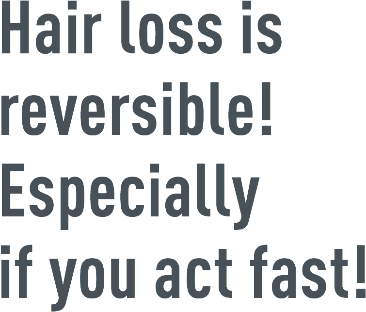 Hair Loss Is Reversible Especially If You Act Fast - Schild (846x676), Png Download