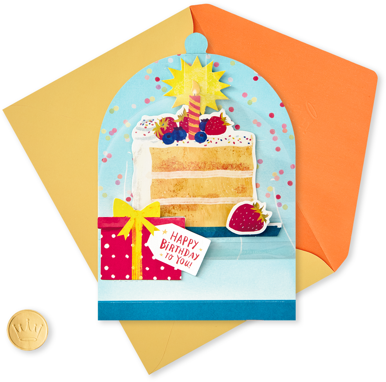 Cake Cloche Pop Up Birthday Card - Baked Goods (1470x1470), Png Download