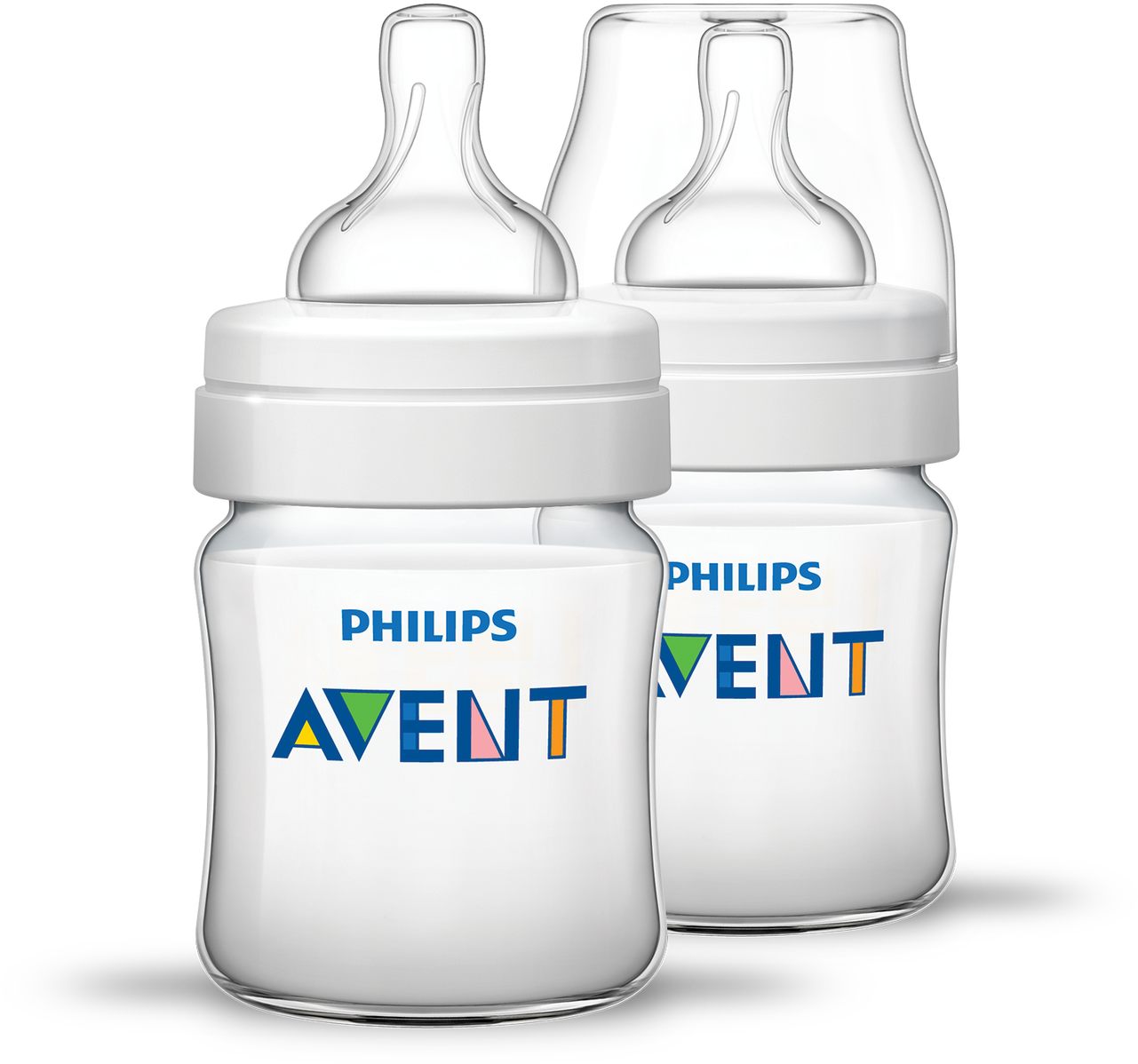 Classic Feeding Bottle 125ml 2pk - Philips Avent Classic 4oz (1280x1280), Png Download