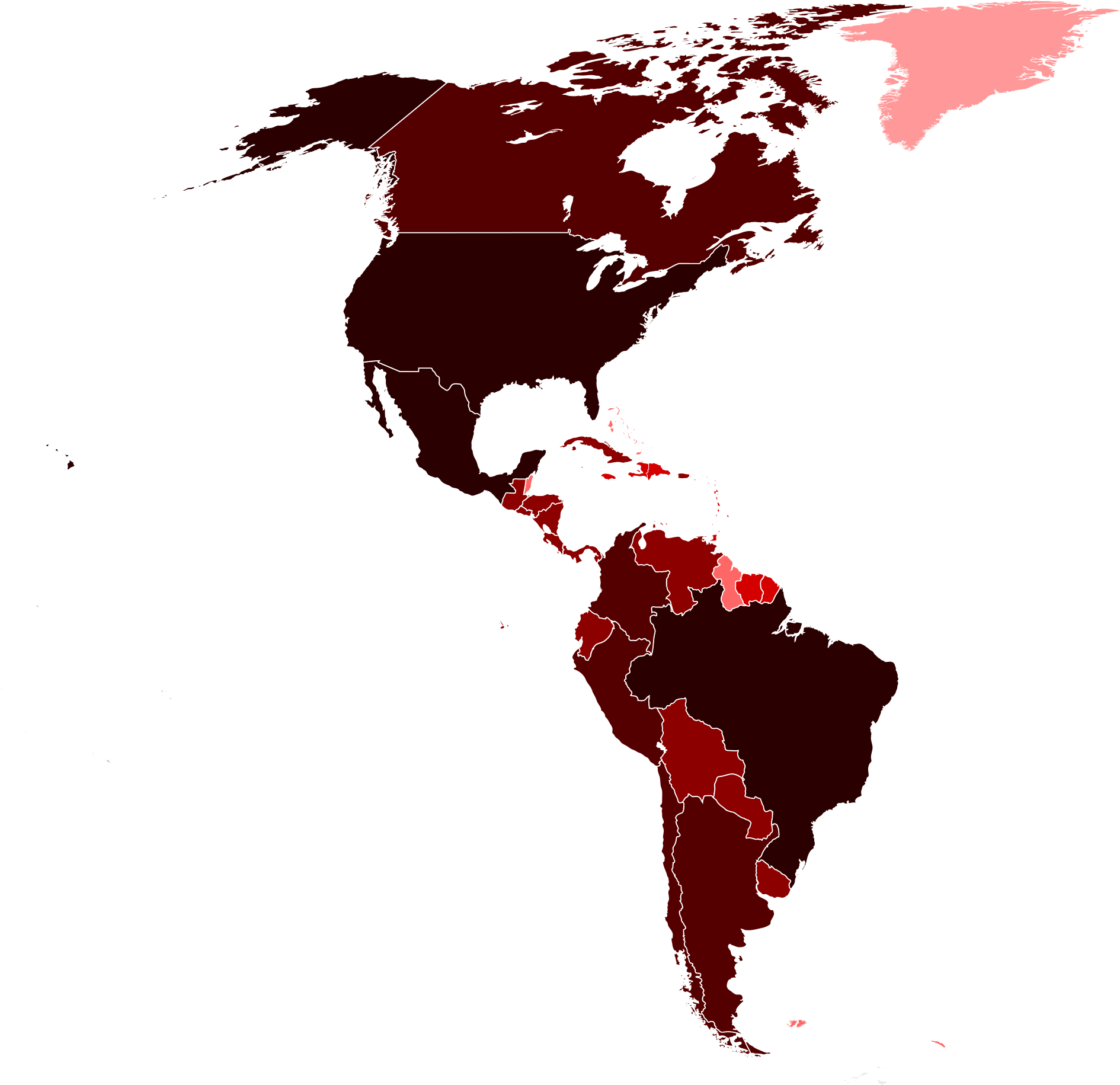 H1n1 America Map By Confirmed Cases - Argentina Monthly Median Salary (1945x1885), Png Download
