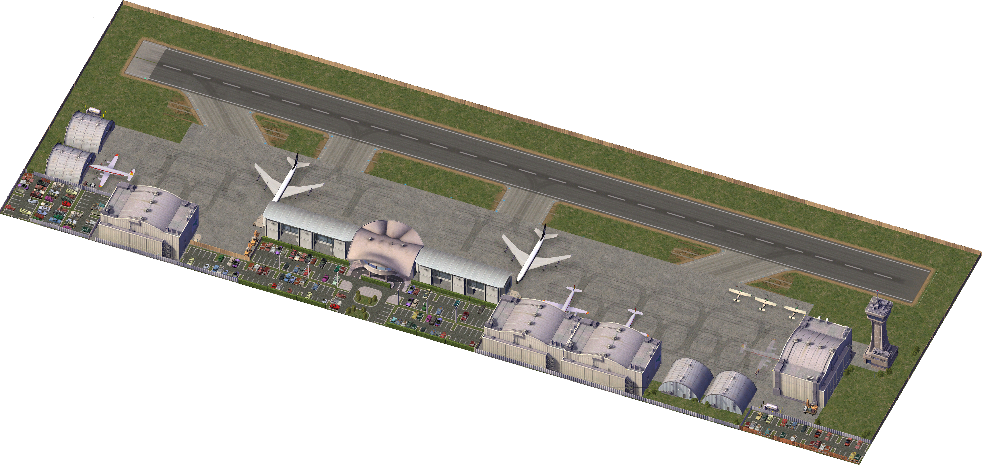 27, 21 February 2014 - Large Airport Simcity 4 (3422x1622), Png Download