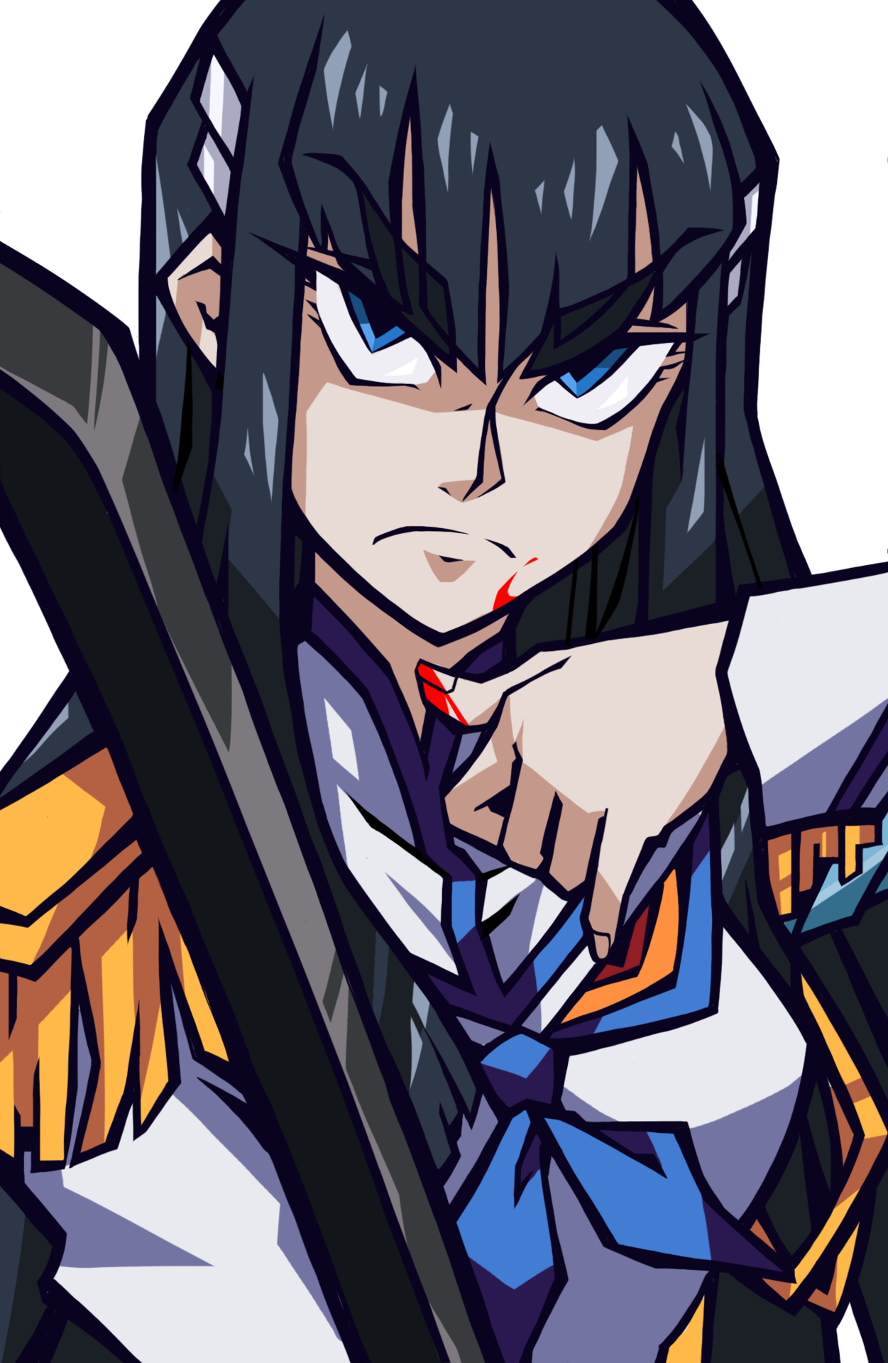 Kill La Kill - Cartoon (1251x1920), Png Download