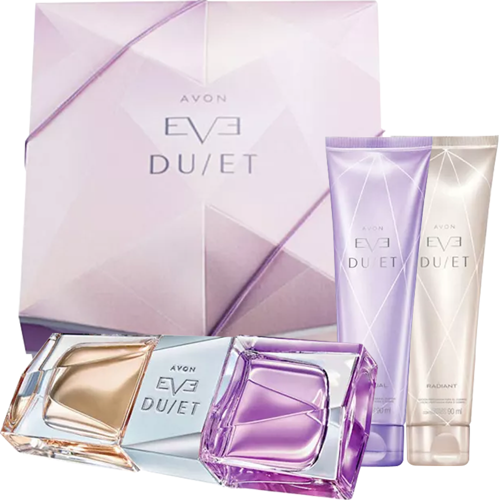 Coffret Eve Duet Avon – Eau De Parfum 50ml + 2 Crèmes Pour Le Corps, Neuf