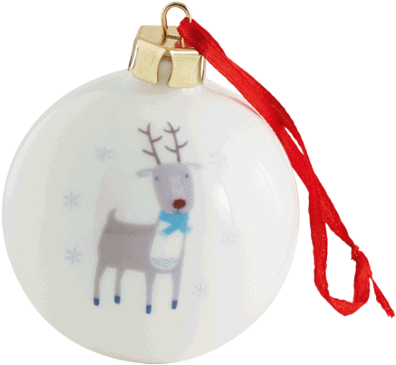 Personalised Tree Bauble, Reindeer Personalised - Christmas (654x654), Png Download
