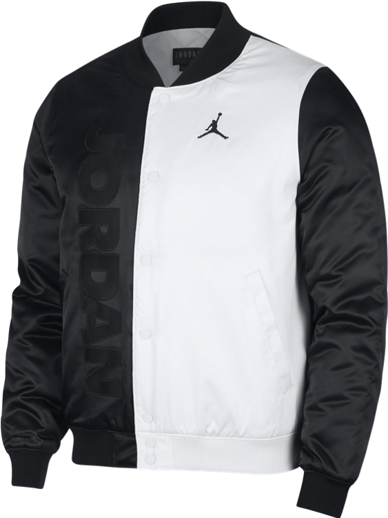 Jordan Jacket Black And White (750x750), Png Download