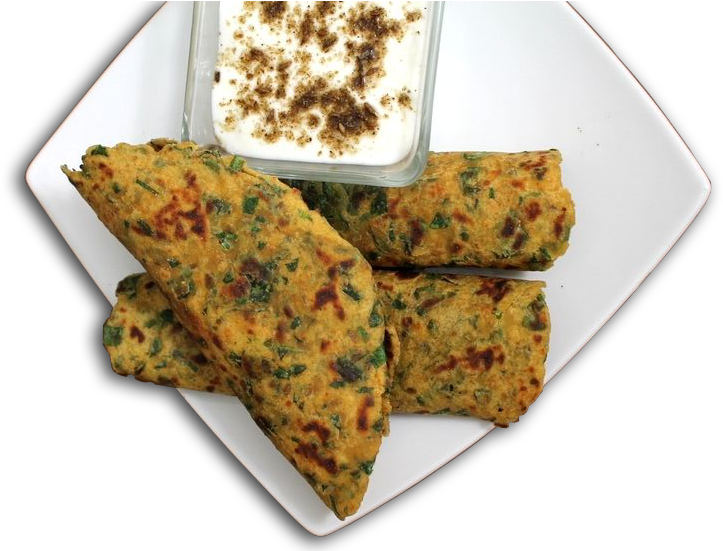 Gongura Chapathi - Indian Omelette (768x550), Png Download