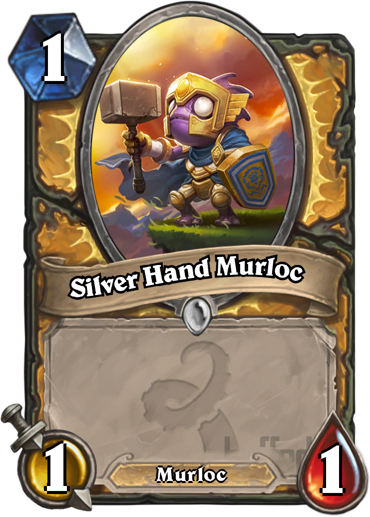 Silver Hand Murloc - Glow Tron Hearthstone (567x811), Png Download
