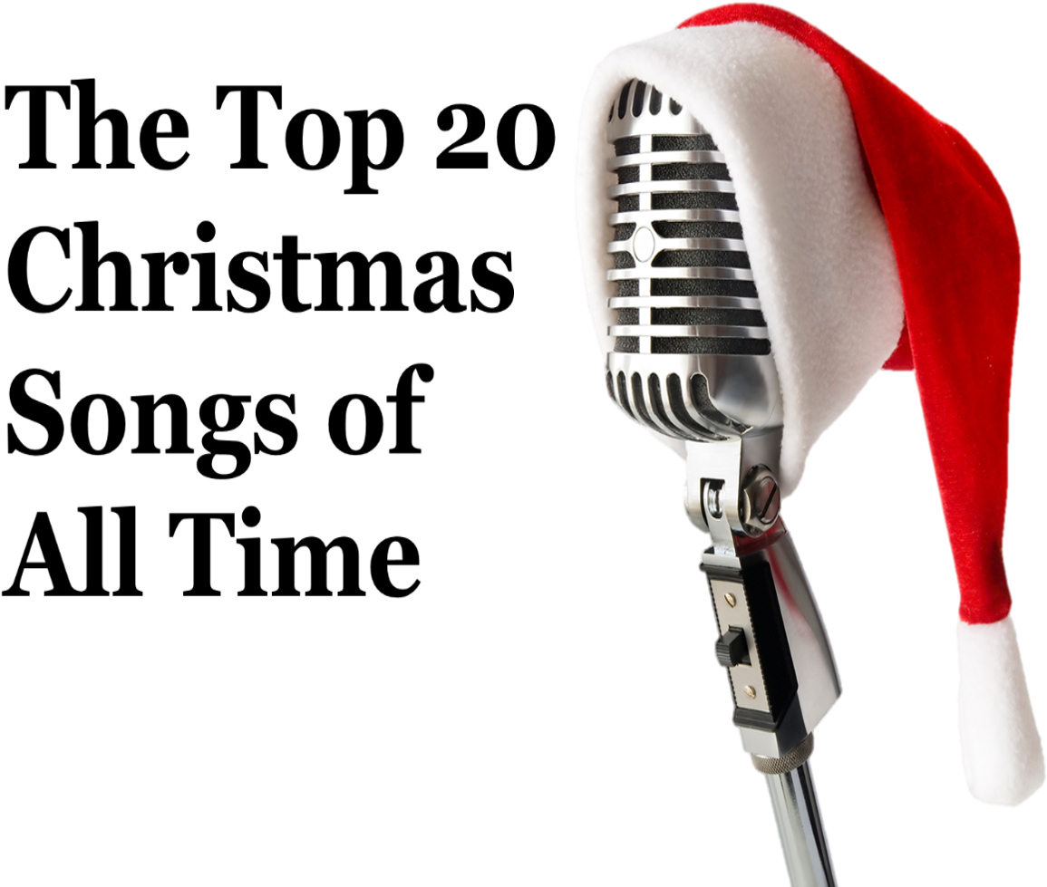 Top 20 Christmas Songs Of All Time - Christmas Microphone Transparent (1221x990), Png Download