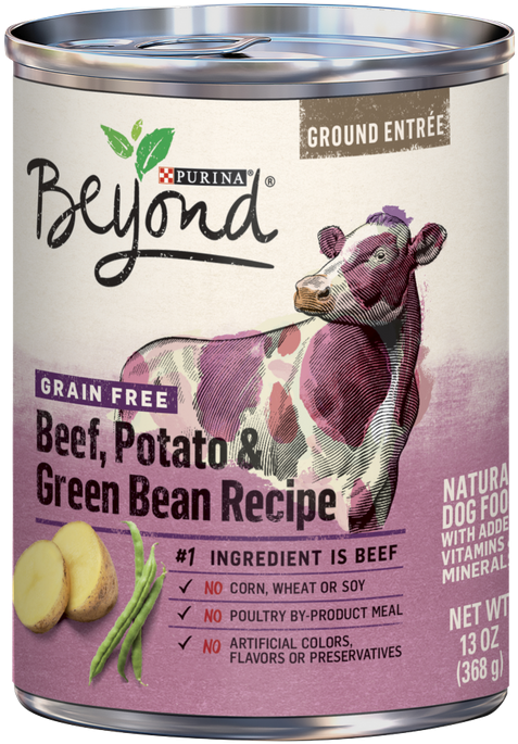 Ground Entree Grain Free Beef, Potato And Green Bean - Beyond Wet Dog Food (720x720), Png Download