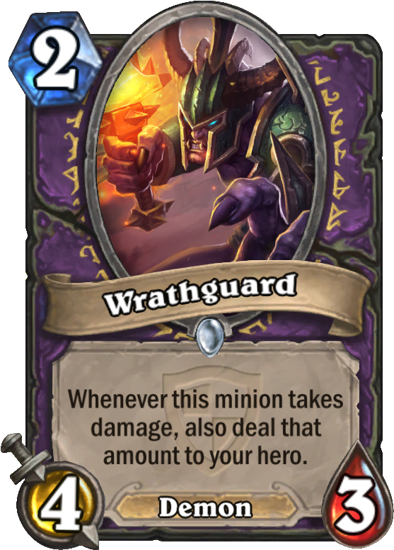 Wrathguard Is A 2 Mana Cost Common Warlock Minion Demon - Immortal Prelate Hearthstone (567x811), Png Download