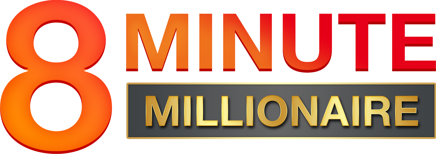 8 Minute Millionaire - Orange (1846x653), Png Download