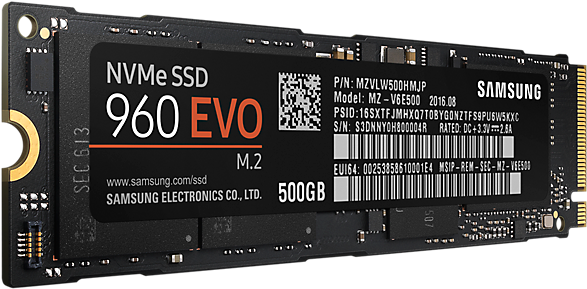 Samsung 960 Evo 500gb 22x80mm Pcie M 2 Nvme Masaustu - M 2 960 Evo (802x802), Png Download