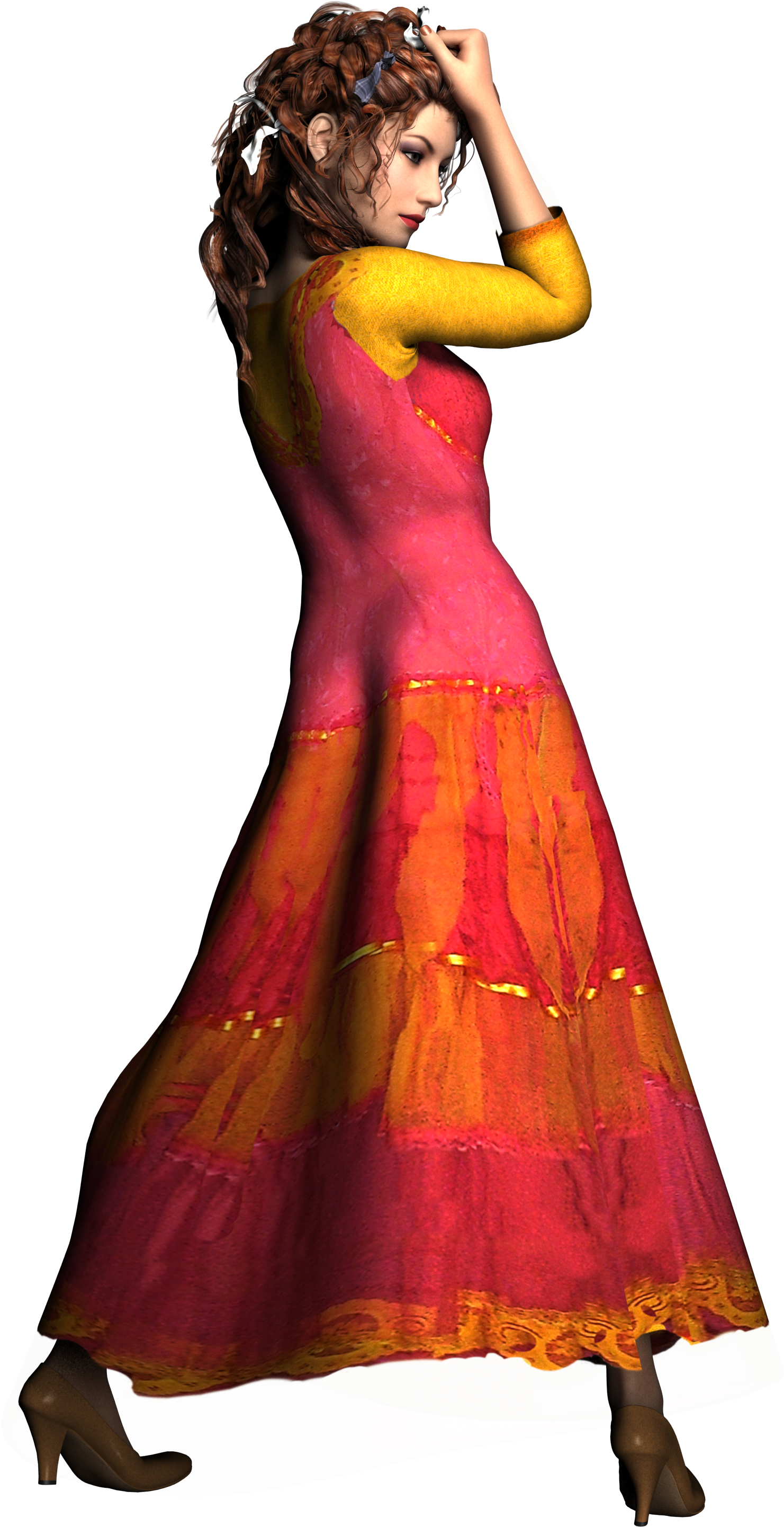 Lady Woman Gown Female Girl 1095494 - Illustration (2318x3000), Png Download