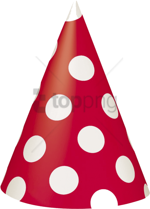 Free Png Download Polka Dot Birthday Hat Png Images - Black And White Party Hat (480x668), Png Download