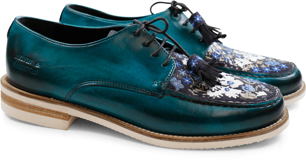 Derby Shoes Kelly 10 Baby Brio Turquoise Suede Navy - Suede (1024x1024), Png Download