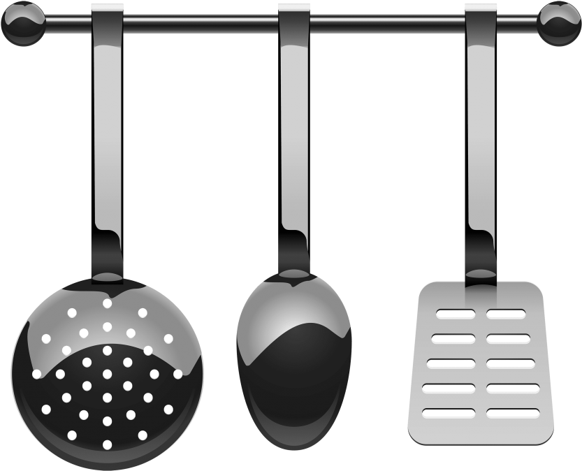 Clip Royalty Free Stock Kitchen Tool Clipart - Kitchen Set Clipart Png (850x687), Png Download