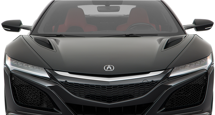 Low/wide Front - Honda Acura Nsx Hood Black (800x400), Png Download