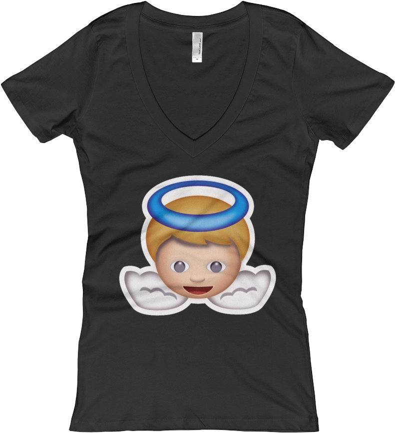 Women's Emoji V Neck - Spine T Shirts (1000x1000), Png Download