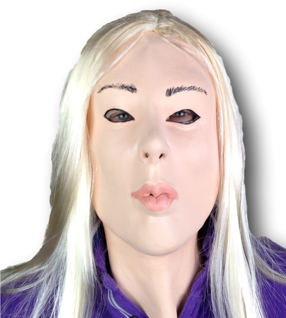 Blonde Lady Doll Mask - Blond Lady (1024x1024), Png Download