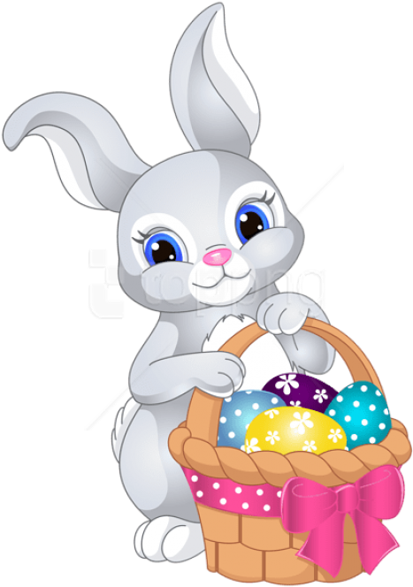 Free Png Download Easter Bunny With Egg Basket Png - Free Clip Art Easter Bunny (481x672), Png Download