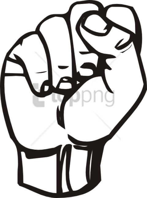 Free Png Download Fist Outline Png Images Background - Sign Language Letters S (480x647), Png Download