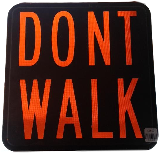 Rare Vintage Americana 'don't Walk' Sign - Label (600x600), Png Download