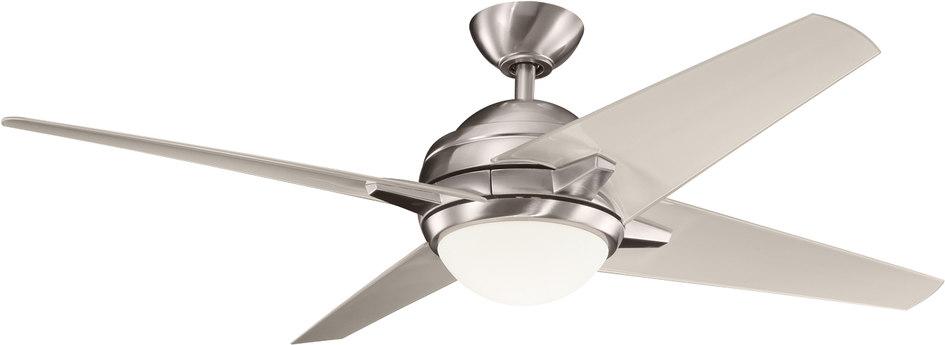 Silver Kichler Fans With Lights For Modern Bedroom - Ceiling Fan (1500x1500), Png Download