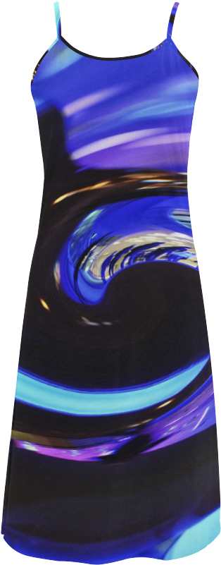Swirling Colors, Blue, Swirl Alcestis Slip Dress - Cocktail Dress (1000x1000), Png Download