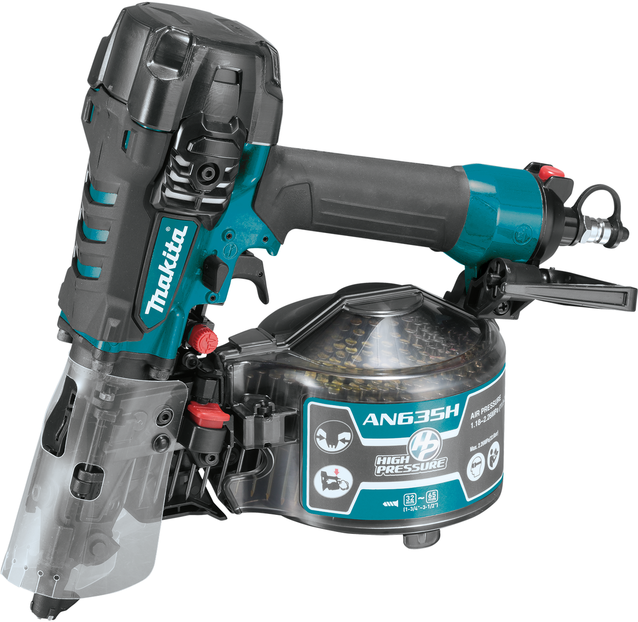 Makita 2‑1/2" High Pressure Siding Coil Nailer An635h - Makita (1280x1280), Png Download