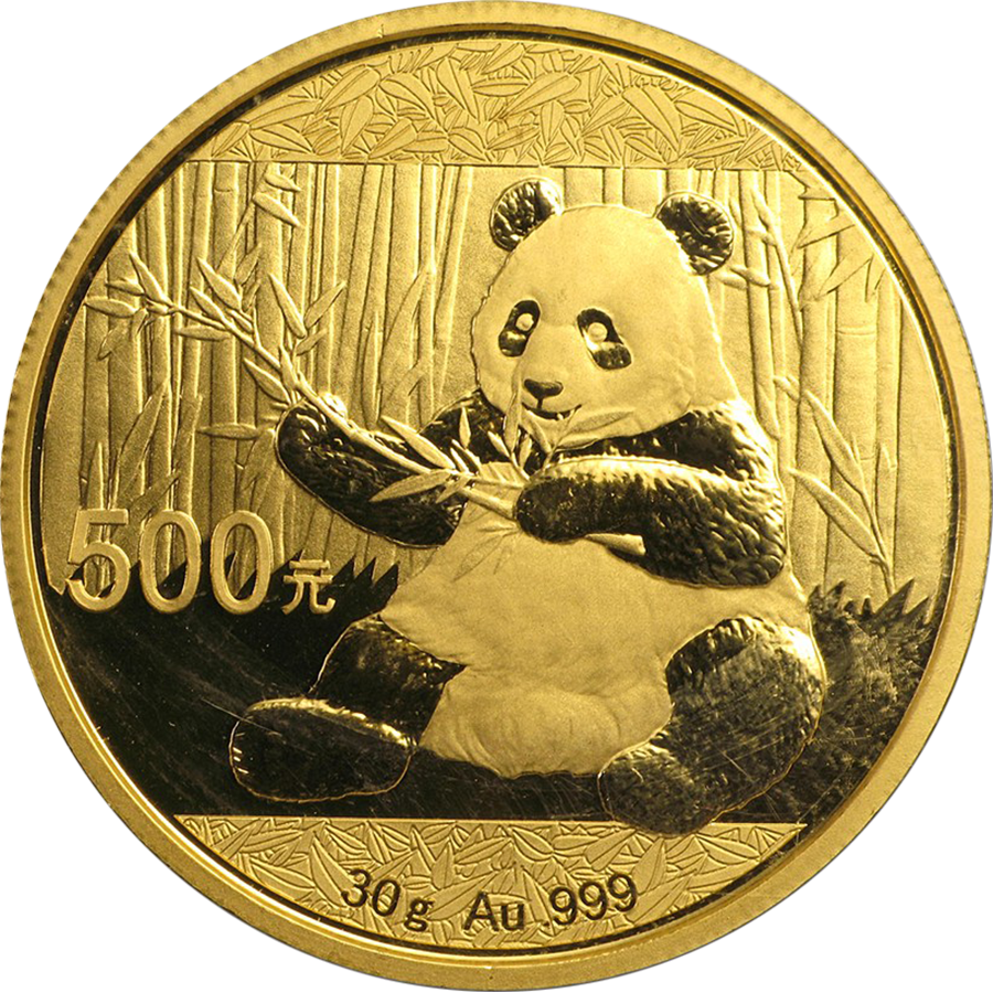 2017 Chinese Panda 30g Gold Coin Brilliant Prices - Chinese Gold Panda 2017 (900x900), Png Download