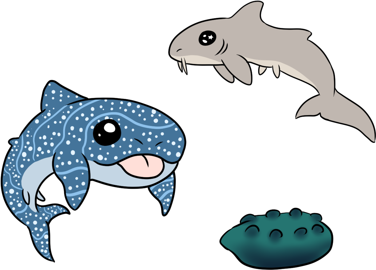 Shark Doodles2 (1280x1110), Png Download