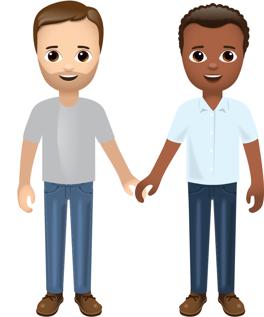 Interracial Emoji Love Wins After Global Campaign By - Holding Hands (1122x1329), Png Download