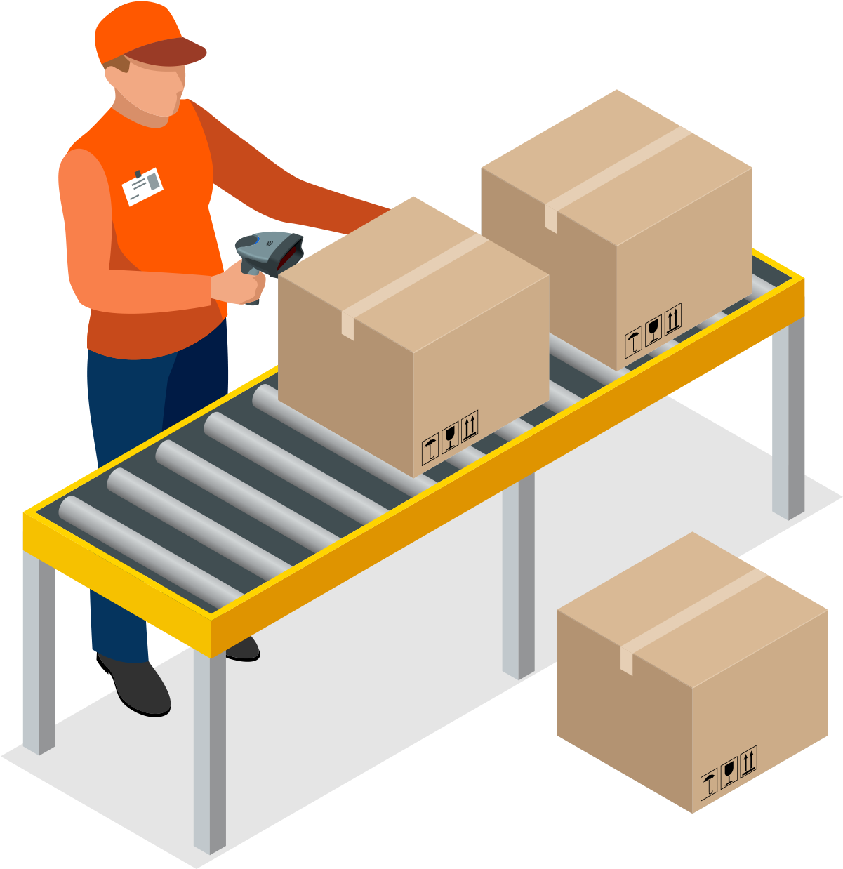 Fulfilment Icon - Warehouse Manager Vector (1200x1244), Png Download