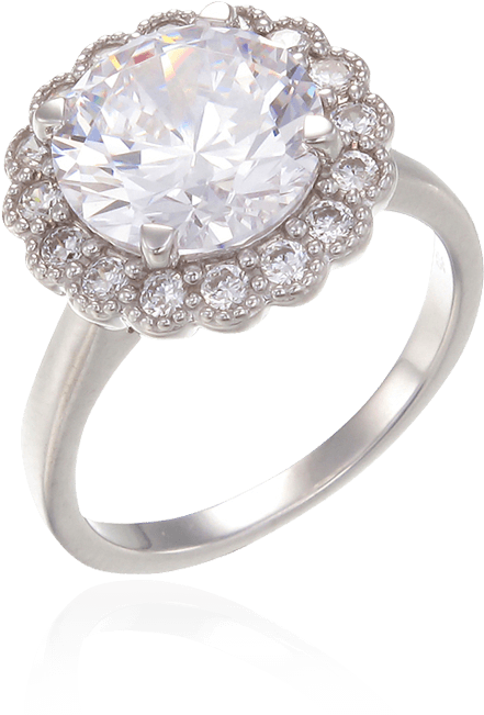 Classic White Ring - Pre-engagement Ring (750x750), Png Download
