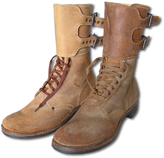 Boots Contracted From September, 1943 Through April, - Motorcycle Boot (567x550), Png Download