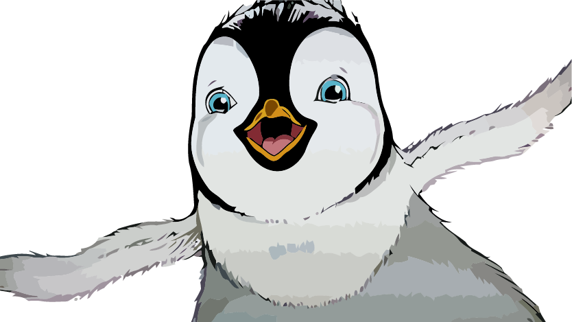 Happy Feet Very Cute Face Penguin Clipart Png - Adã©lie Penguin (834x469), Png Download