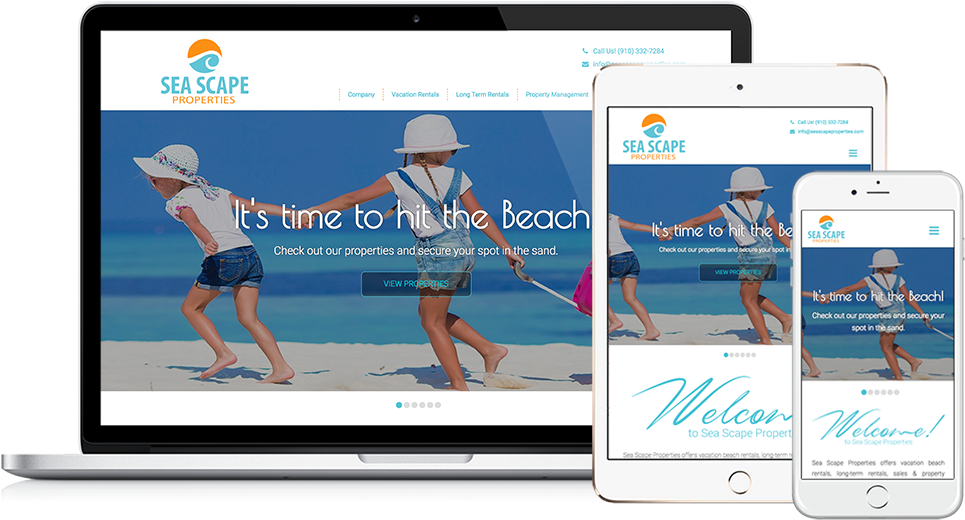 Sea Scape Properties Web Design // Image Design Digital - Gadget (1000x537), Png Download