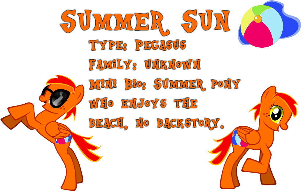 My Third Oc, Summer Sun - Cartoon (1055x702), Png Download