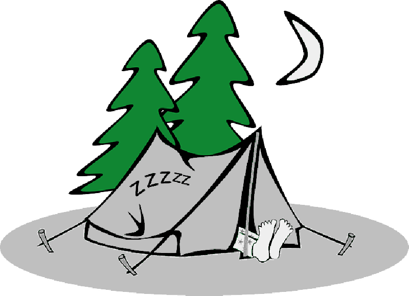Cartoon Pictures Of People Sleeping Free Download Best - Going Camping Clipart (800x578), Png Download