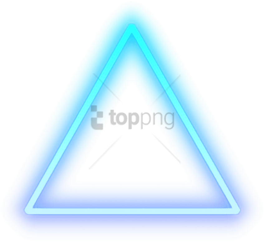 Free Png Neon For Picsart Png Image With Transparent - Triangle Neon Light Png (850x779), Png Download