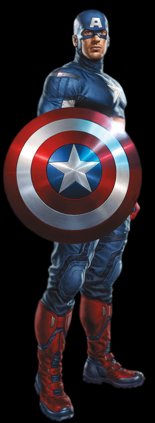 Free Captain America Comic Png Images - Captain America Cut (543x1473), Png Download