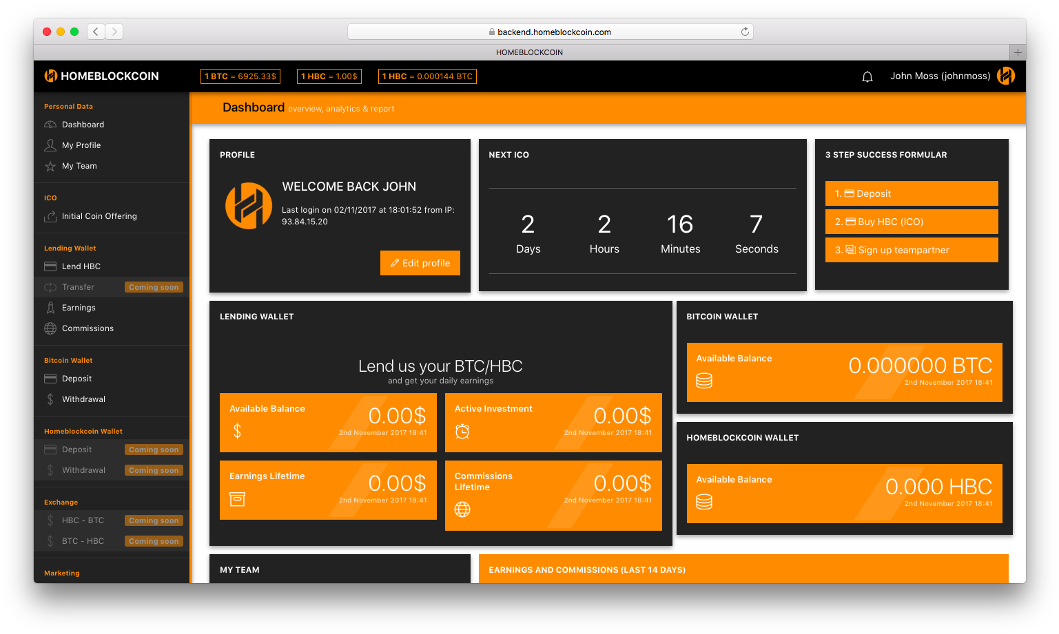 1 1 Dashboard - Homeblockcoin (1552x932), Png Download